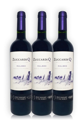 Vino Zuccardi Q Malbec Kit X3u 750ml Valle De Uco Mendoza