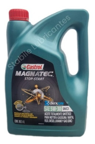 Aceite Castrol Magnatec Stop Start 5w30 X4l (sinètico)
