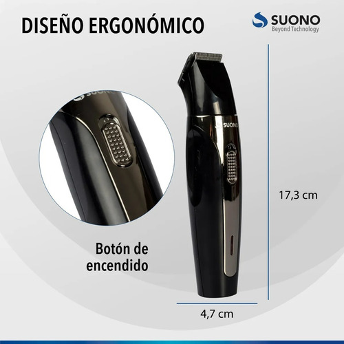 Imagen 5 de 7 de Maquina De Cortar Pelo Suono 3w Afeitadora Inalambrica