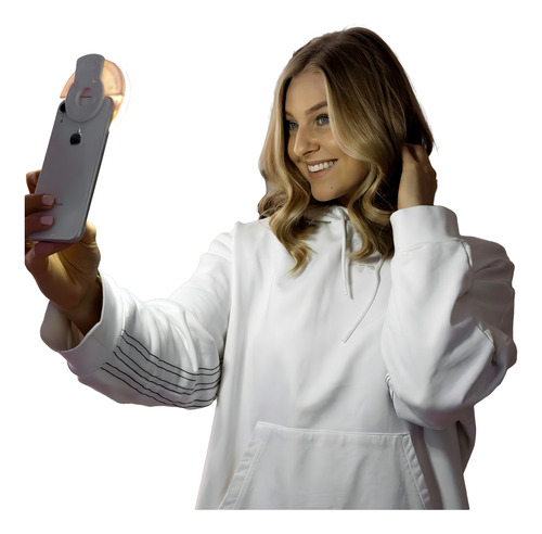 Luz De Selfie Natural Light Right Light Branco Usb Branco