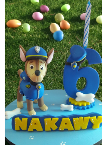 Vela De Cumpleaños En Porcelana Fría Paw Patrol