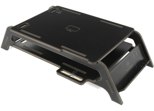 Imagen 4 de 10 de Base Eleva Monitor Pc-notebook Con Porta Celular Y Estante
