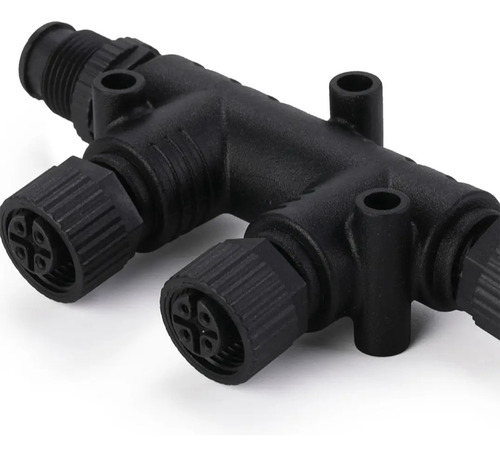 Conector Nmea 2000 T De 4 Puertos, 5 Pines, M12, Rosca Ip67,
