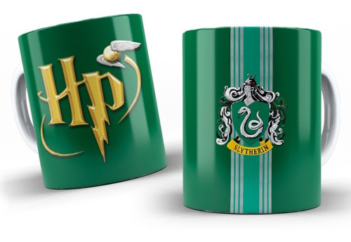 Mug Vaso Taza Ceramica Harry Potter Casa Slytherin