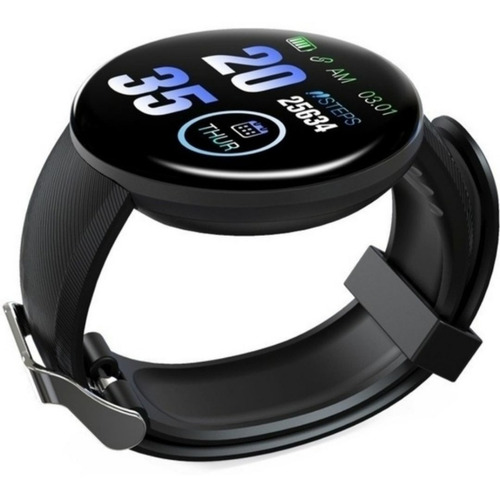 Imagen 5 de 5 de Smartwatch Reloj Inteligente Unisex Fitness Redondo D18