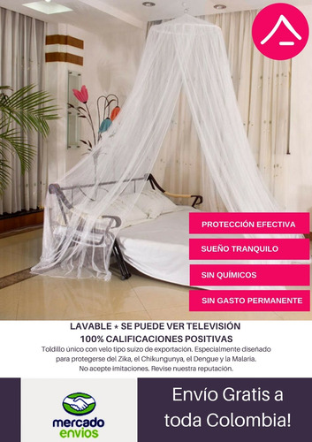 Toldillo Para Cama King - Mosquitero Redondo De Lujo