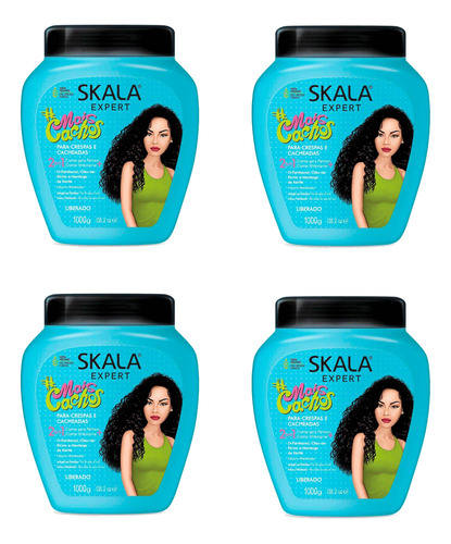 Kit X4 Mais Cachos 2 En 1 X1000ml Skala Original