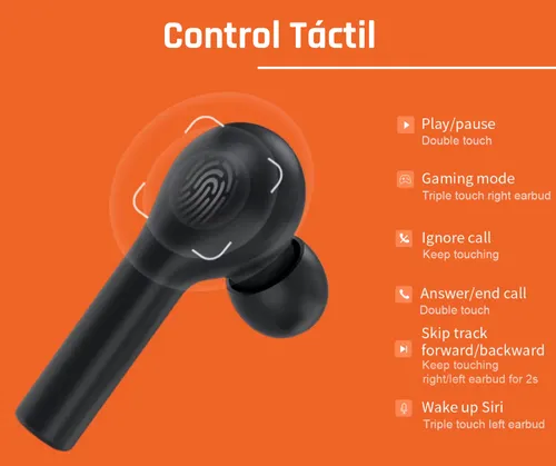Auricular Bluetooth Gaming Tws T5 Negro Qcy By Xiaomi Negro