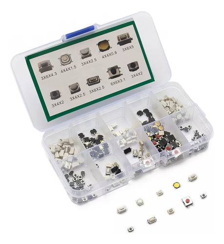 . 500 Piezas Push Button Boton 10 Modelos Smd Microswitch