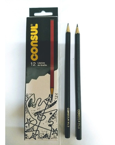 Lapices Negro Grafito Hb Consul X 12 Unidad