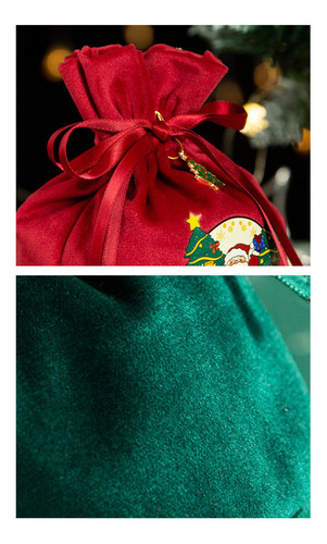3 Bolsas De Regalo De Navidad Aperitivos De Lazo Rojo