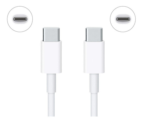 Cable Usb Tipo C A Usb-c Carga Rapida 6a 65w De 1m Reforzado Color Blanco