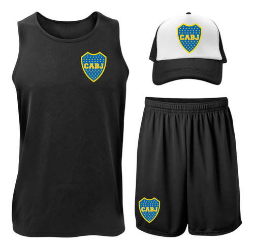 Conjunto Dep. Musculosa + Short + Gorra - Boca Juniors 5