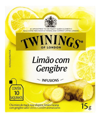 Imagem 2 de 6 de Chá Twinings Limão Com Gengibre 10 Sachês