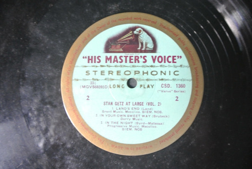 Lp Stan Getz - At Large Volume 2 - Nacional Ler Descriçao (Usado)