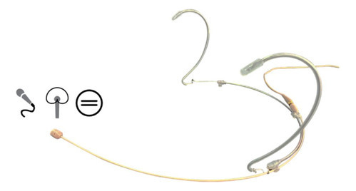 Microfone Headset Dylan Avulso Mini Xlr Dh88 Bege