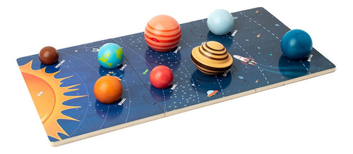 Puzle Del Sistema Solar Montessori Toys 8 Planets, Tablero C