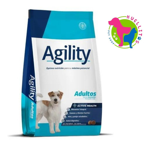 Agility Perro Adulto Raza Pequeña X 3kg- E/g Z/o Huellitas 