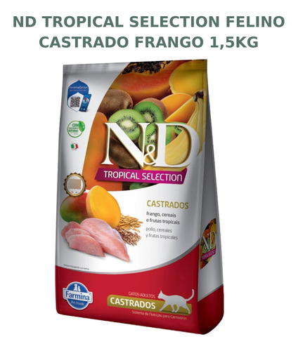 Nd Tropical Selection Felino Castrado Frango 1,5kg