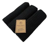 Comprar Set X3 Repasadores Franco Valente 100% Algodón 400 Gr Color Negro Lisa