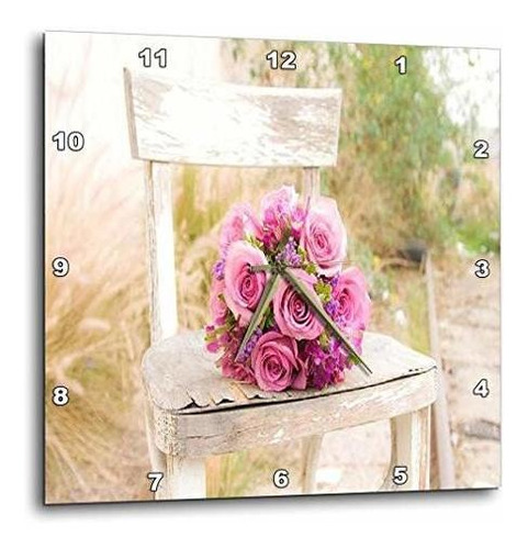 3drose Dpp*****imagen Shabby Chic Con Silla De Campo N Pink 