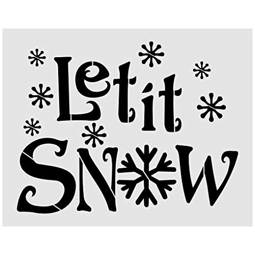 Plantilla Grande De Letras De Invierno  Let It Snow  Pi...