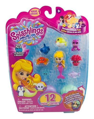 Splashlings Sirenas Amigos Del Oceano Pack X 12 Mundo Manias