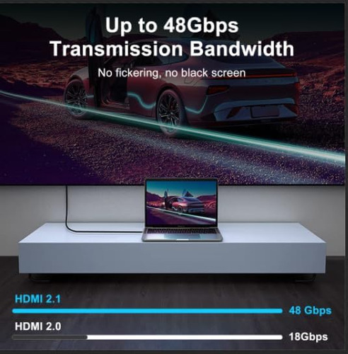 Thsucords Ultra Thin 8k Hdmi 21 Cable De Ángulo Recto De 90