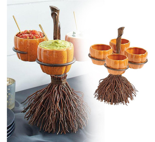 Soporte De Cuenco Para Bocadillos De Calabaza De 4 Tazones