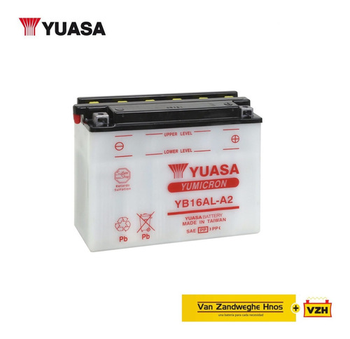 Imagen 1 de 1 de Batería Moto Yuasa Yb16al-a2 Yamaha Xv 750 Virago 81/96