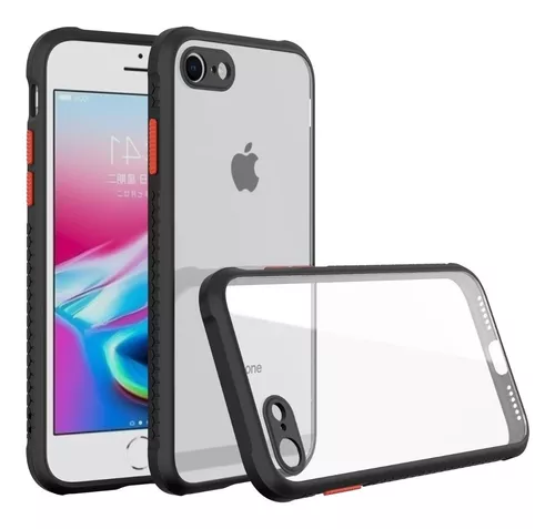 Funda Generica Para iPhone Silicona Traslucida Tapa Camara