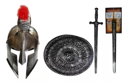 Kit Fantasia Vikings Romano Capacete + Martelo Plástico - Blook