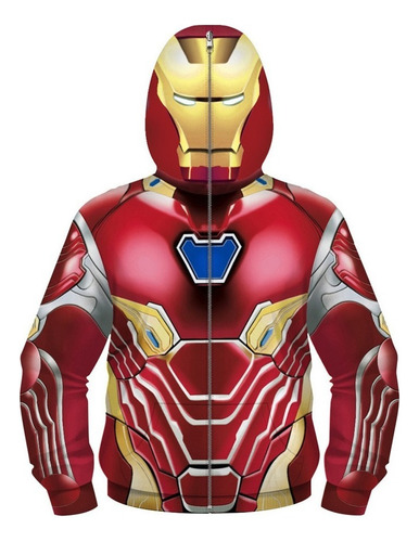 Sudadera Enmascarada Para Cosplay De Iron Man De Los Vengado