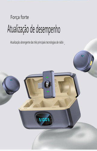 B Microfone De Lapela Sem Fio Para iPhone/android
