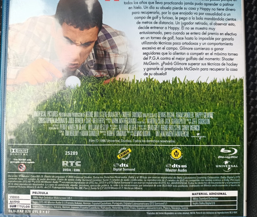 Happy Gilmore ( Bluray ) Adam Sandler (Usado)