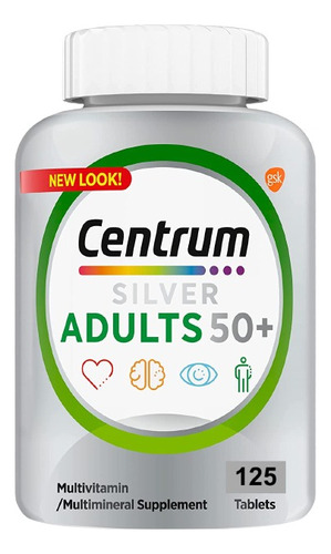 Centrum Silver Adultos 50 + Multivitamínico 125 Tabletas