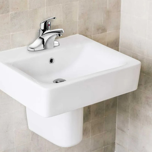 Monomando Para Lavabo Moen Cornerstone Mod Ca40717 Cromado Color Plateado