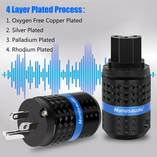 Plug De Corriente Para Audiófilos Monosaudio Pure Copper