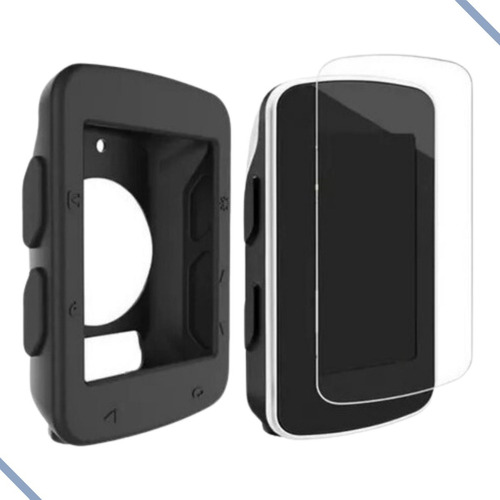 Capa De Silicone + Película Vidro Premium Garmin Edge 520