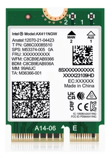 Kit Placa Wifi Intel Killer Ax1690i / Ax411 - 6e, Bt. 5.3