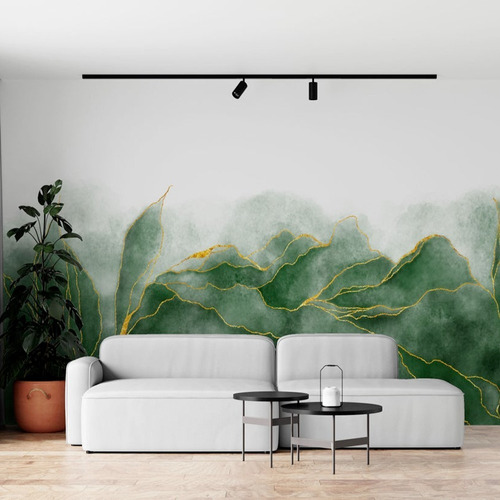 Vinil Decorativo Tapiz Hojas Planta Wallpaper Autoadhesivo Color Abstracción Vegetal