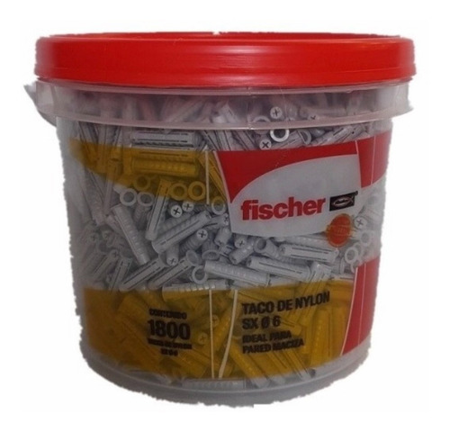 Imagen 1 de 4 de Tarugo De Expansión Fischer S X 10 X 50 Mm Balde X 400 Unid.