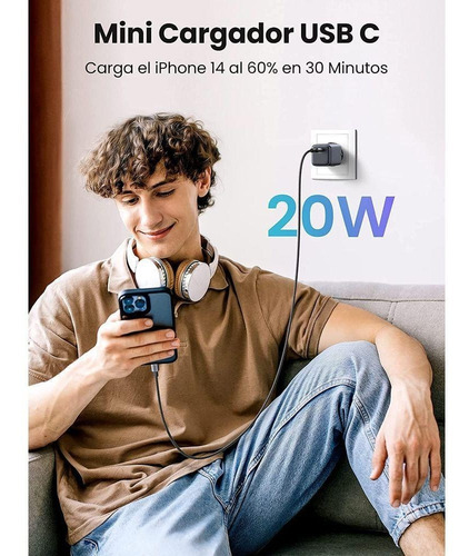 Carregador Gan Nexode Compativel Macbook iPhone 20w
