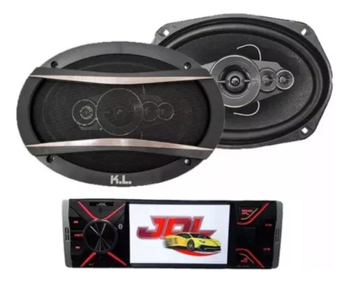 Combo Radio Carro Pantalla Jdl 9703 + Parlantes Kl Audio 6x9