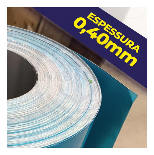 Chapa Folha De Alumínio 40cm X 50 Metros Para Calha/rufo