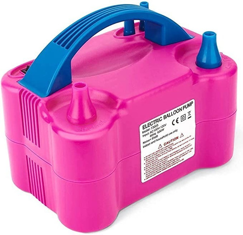 Inflador De Globos Eléctrico 2 Inyectores 600w  220v Rosado