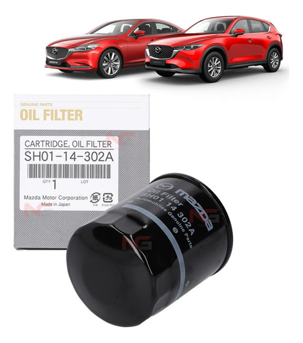 Filtro Aceite Mazda 6 / Cx5 Original 2013-2021 2.2 Diesel