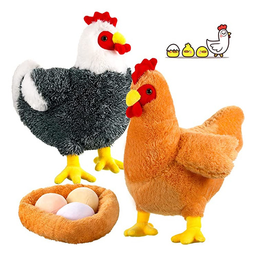 2 Pcs 12 Pulgadas Buffy La Gallina Pollo Relleno Animal Lin