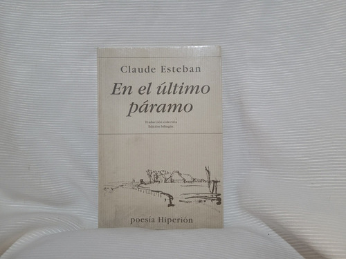 En El Ultimo Paramo Claude Esteban Hiperion Poesia Bilingüe