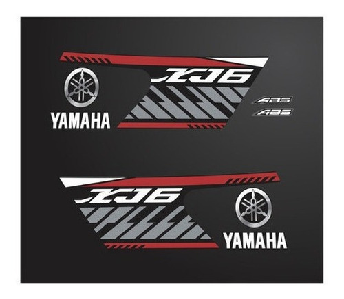 Adesivo Lateral Emblema Yamaha Xj6 Xj6n 2018 2019 Cinza N11